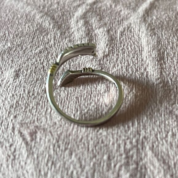The Arrow Adjustable ring in 925 silver and 14k yellow gold plated accen… - Picture 9 of 14